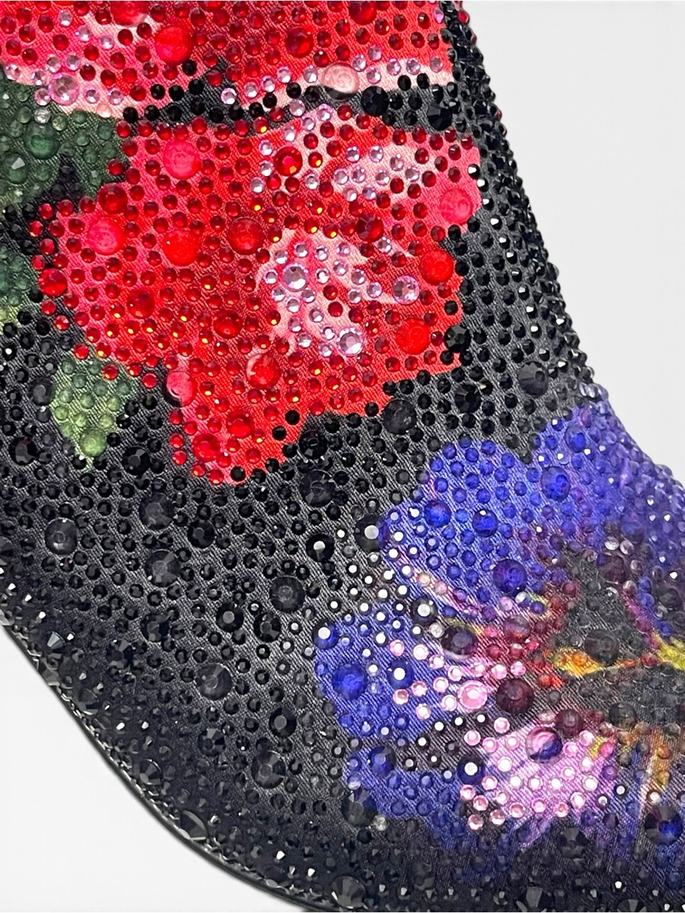 NIB BETSEY JOHNSON Avon Floral Embellished Knee High Boots - Picture 7 of 11
